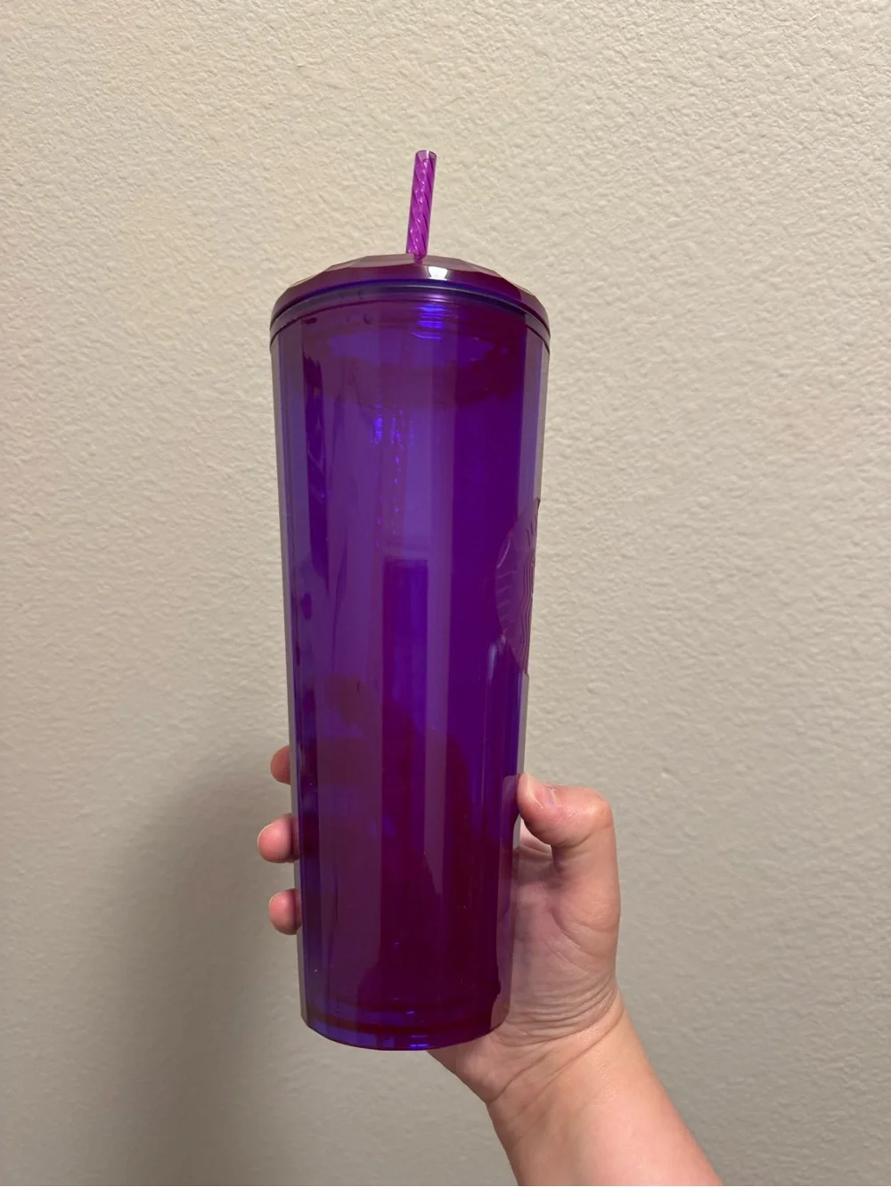 Starbucks Purple Tall Reusable Cold Cup with Straw